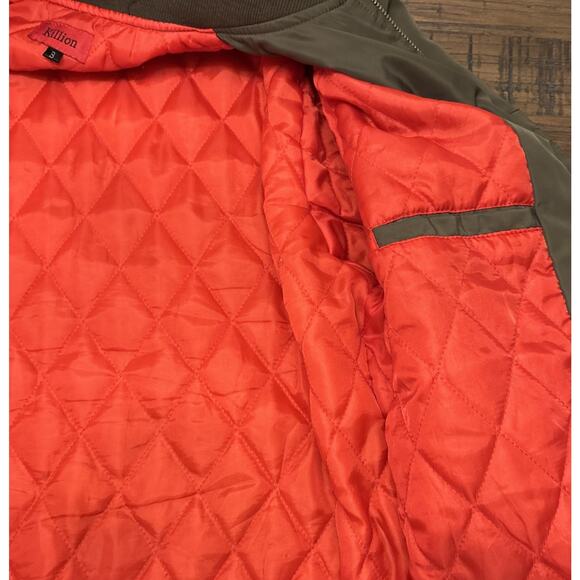 Killion Mens Standard Issue MA-1 Bomber Zip Up Jacket Olive Green Sz. Small - Picture 5 of 8